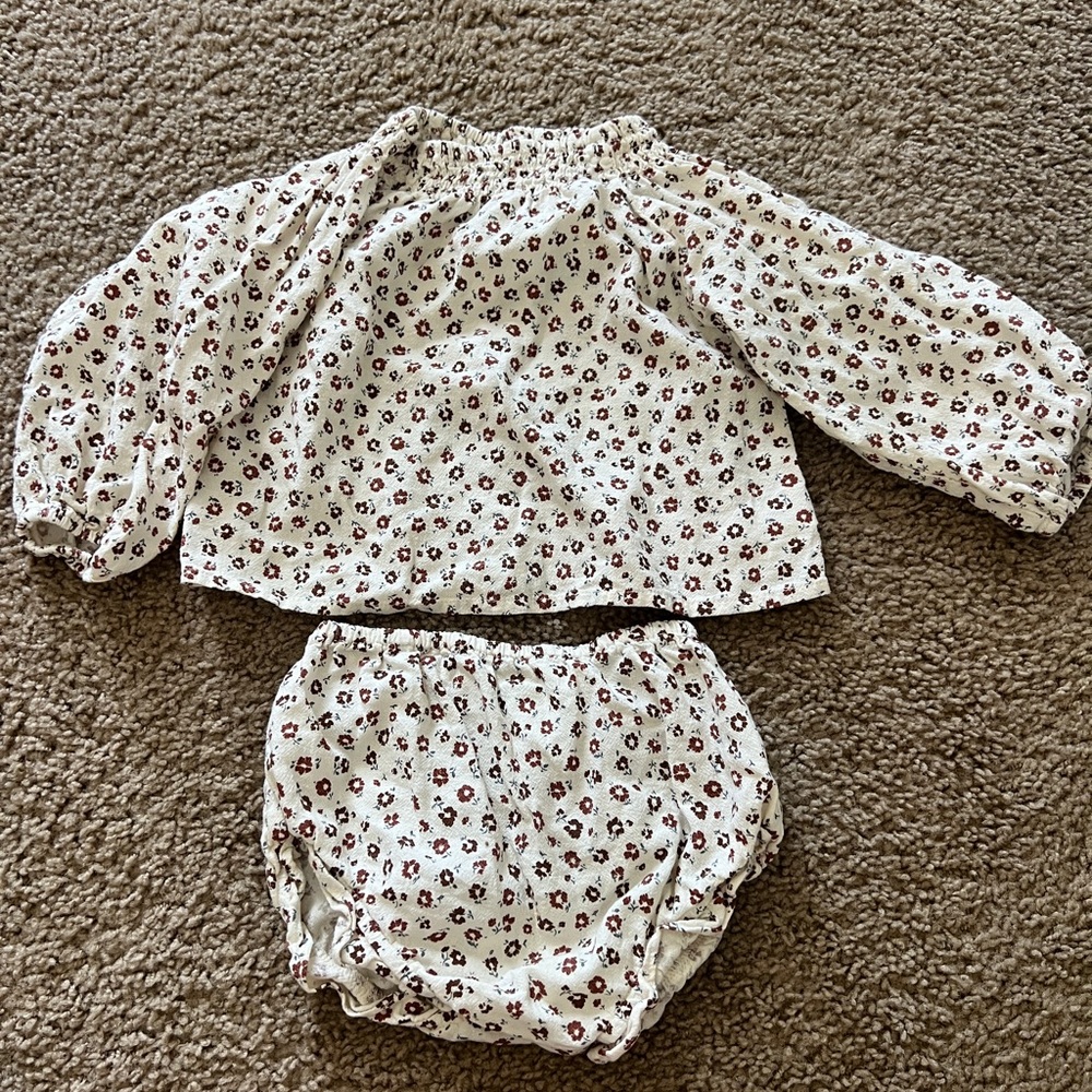 Rylee and Cru Floral Print Kids Outfit Set